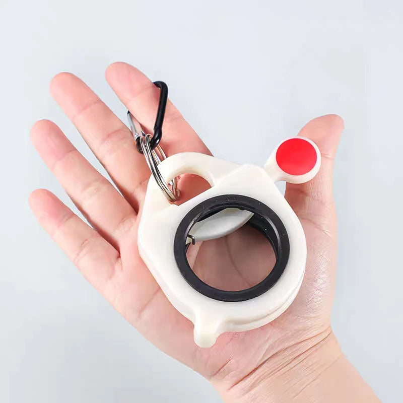 1/10pcs Portable Cable Tie Organizer with Keyring Fluorescent Storage Cable Tie Holders Square Rectangle Wiring Storage Buckle