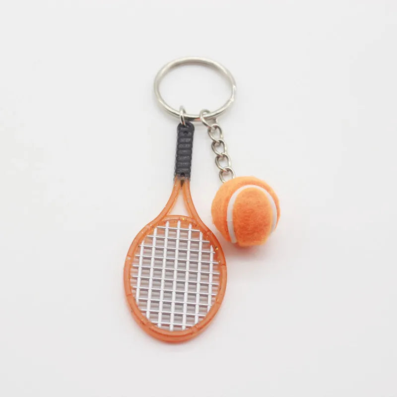 3D tennis racket keychain for women key ring sports key chain tennis keychain key holder portachiavi chaveiro bag charm