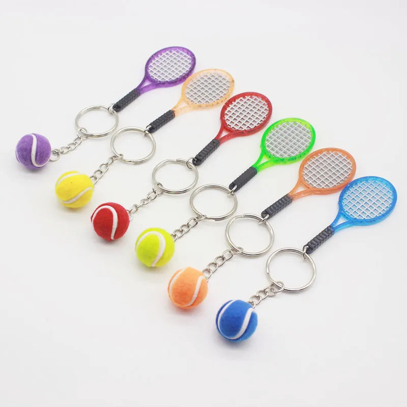 3D tennis racket keychain for women key ring sports key chain tennis keychain key holder portachiavi chaveiro bag charm
