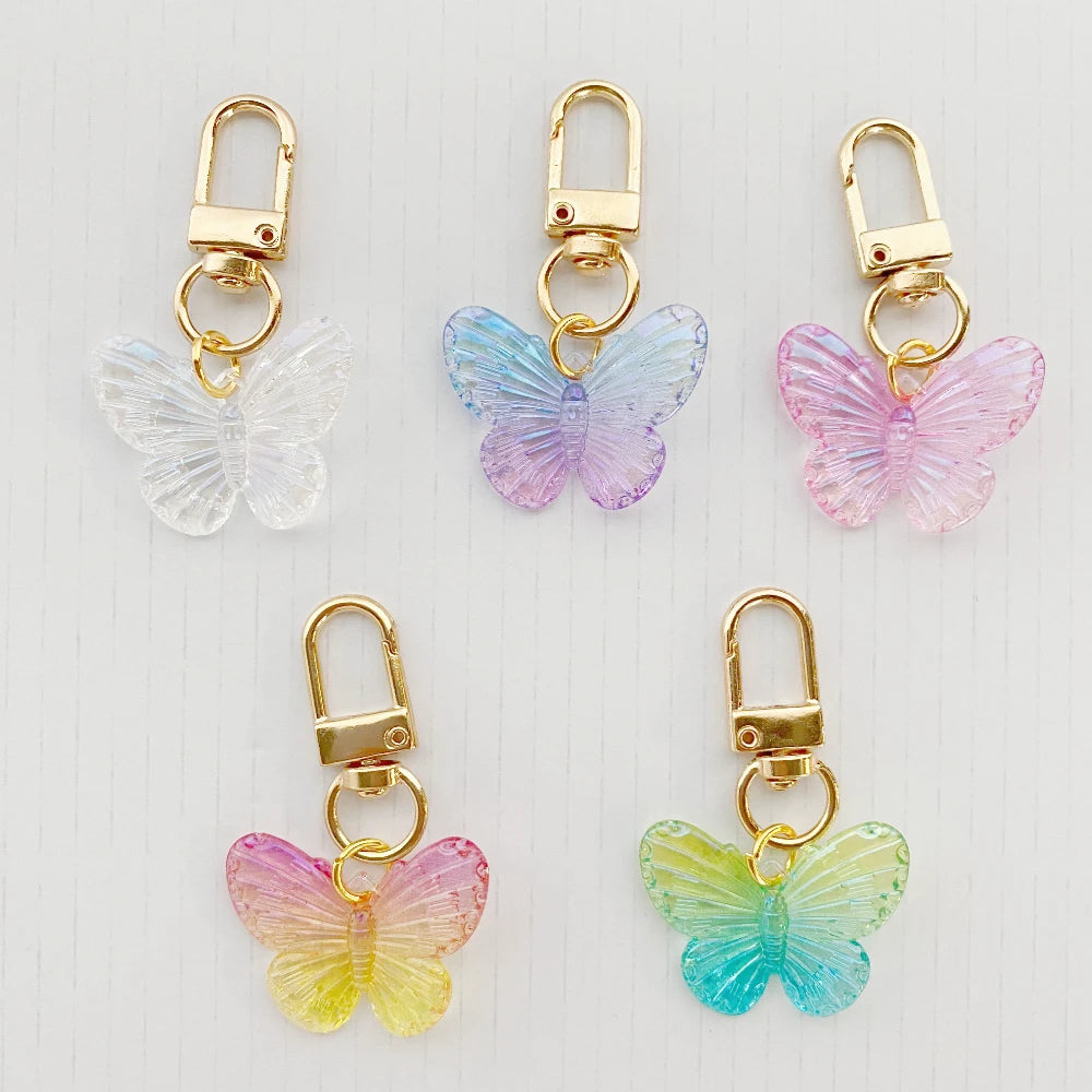 10Sets Butterfly Party Favors Keychain With Thank You Kraft Tags for Birthday Party Baby Shower Goodie Bag