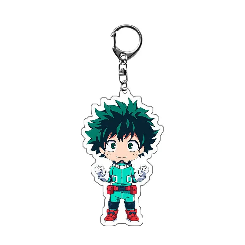 Anime My Hero Academia Keychain Acrylic Men Car Accessories Pendant Cosplay for Women Cute Bag Acrylic KeyRing Gift Trinket Fans