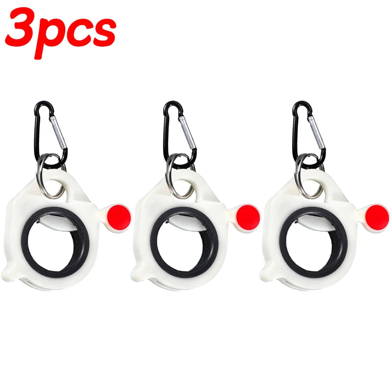 1/10pcs Portable Cable Tie Organizer with Keyring Fluorescent Storage Cable Tie Holders Square Rectangle Wiring Storage Buckle