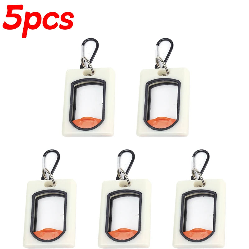 1/10pcs Portable Cable Tie Organizer with Keyring Fluorescent Storage Cable Tie Holders Square Rectangle Wiring Storage Buckle