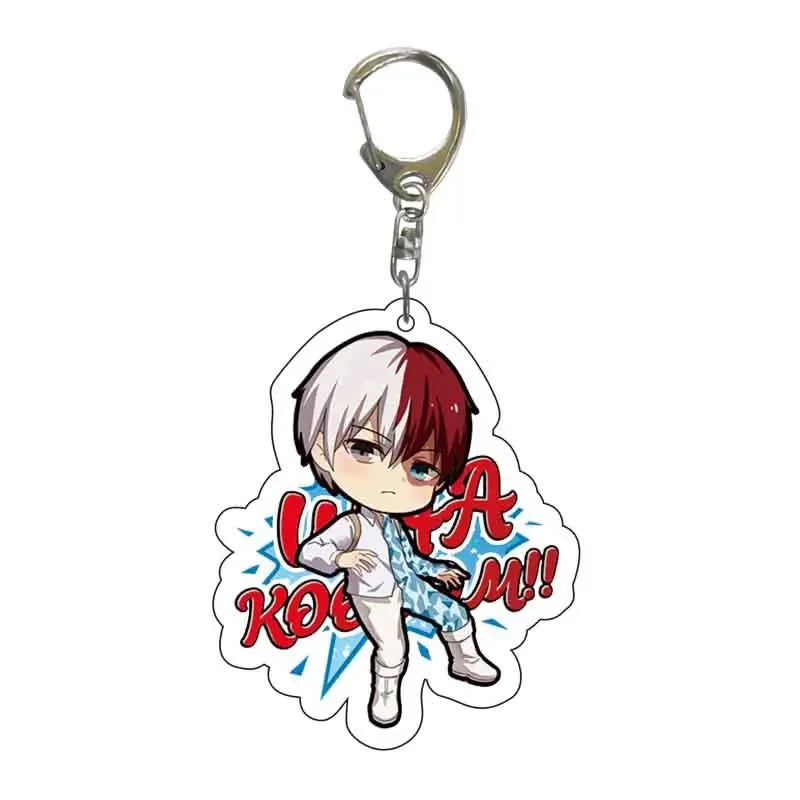 Anime My Hero Academia Keychain Acrylic Men Car Accessories Pendant Cosplay for Women Cute Bag Acrylic KeyRing Gift Trinket Fans