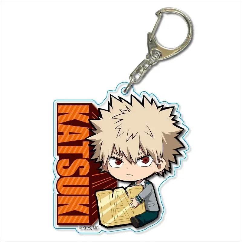 Anime My Hero Academia Keychain Acrylic Men Car Accessories Pendant Cosplay for Women Cute Bag Acrylic KeyRing Gift Trinket Fans