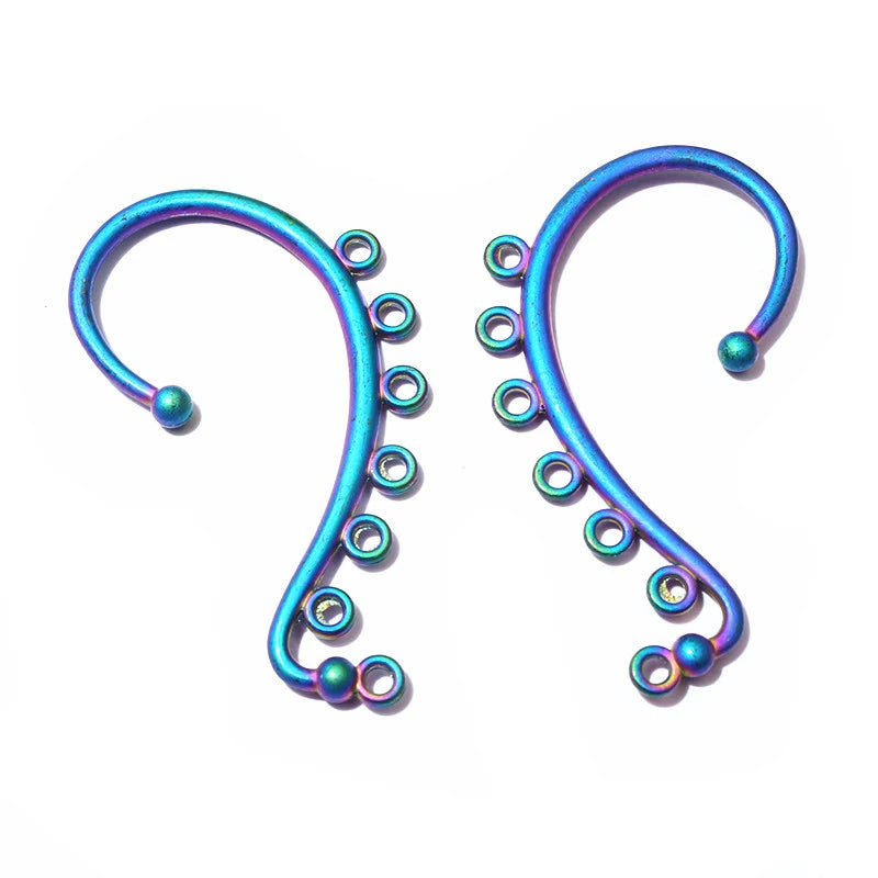 10pcs 60x36mm DIY Earrings Hair Jewelry Making Gold Silver Color Wedding Accessories Copper Metal Bridal Hair Combs Findings