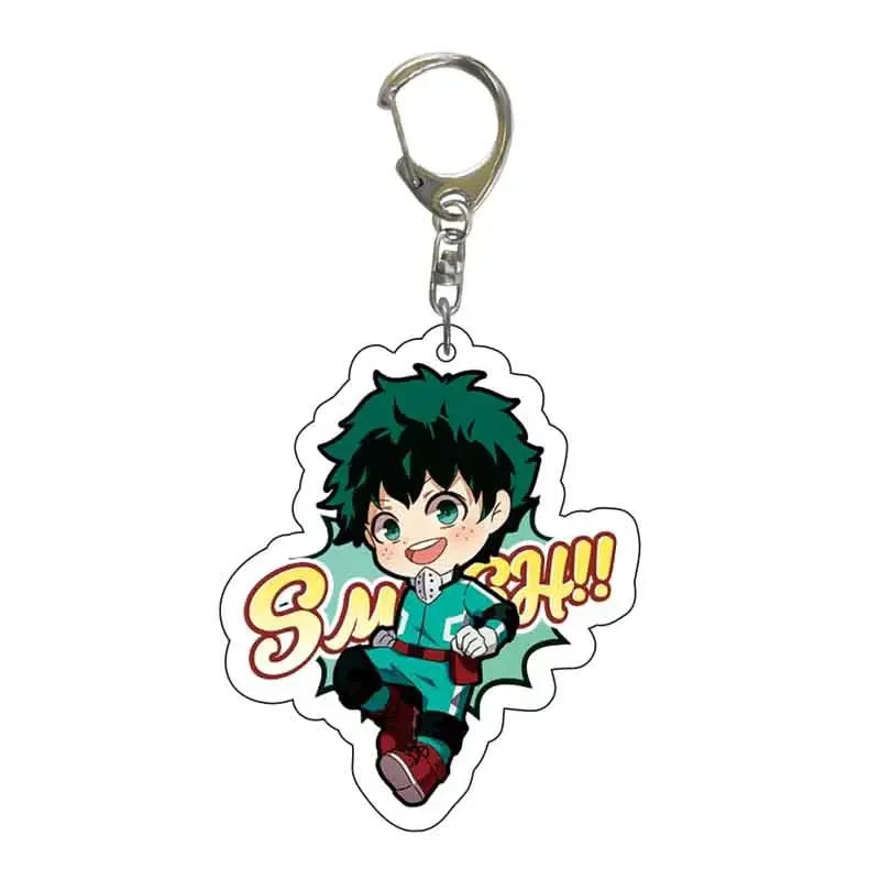Anime My Hero Academia Keychain Acrylic Men Car Accessories Pendant Cosplay for Women Cute Bag Acrylic KeyRing Gift Trinket Fans