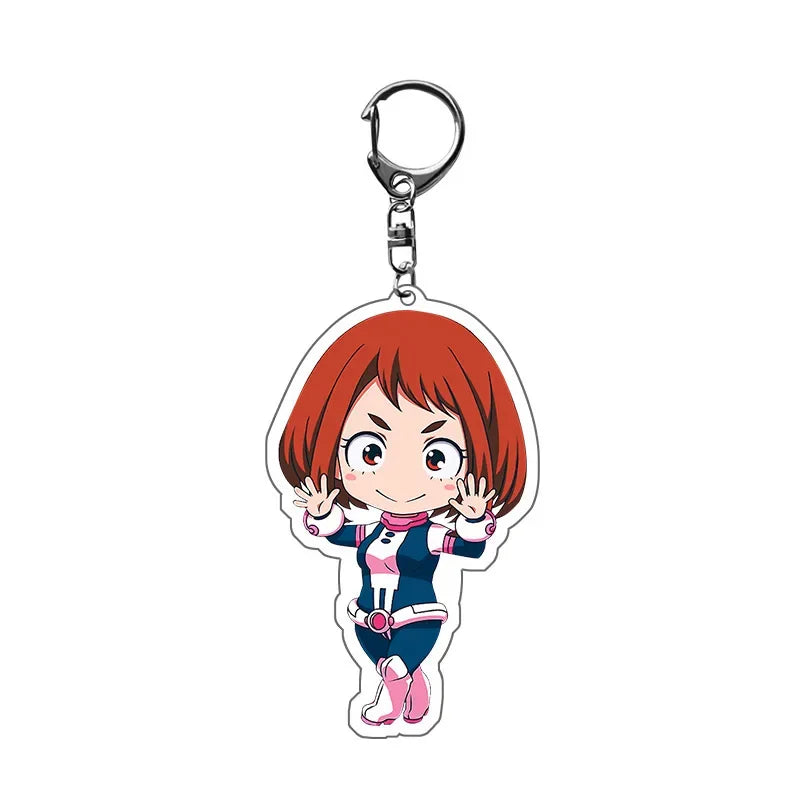 Anime My Hero Academia Keychain Acrylic Men Car Accessories Pendant Cosplay for Women Cute Bag Acrylic KeyRing Gift Trinket Fans