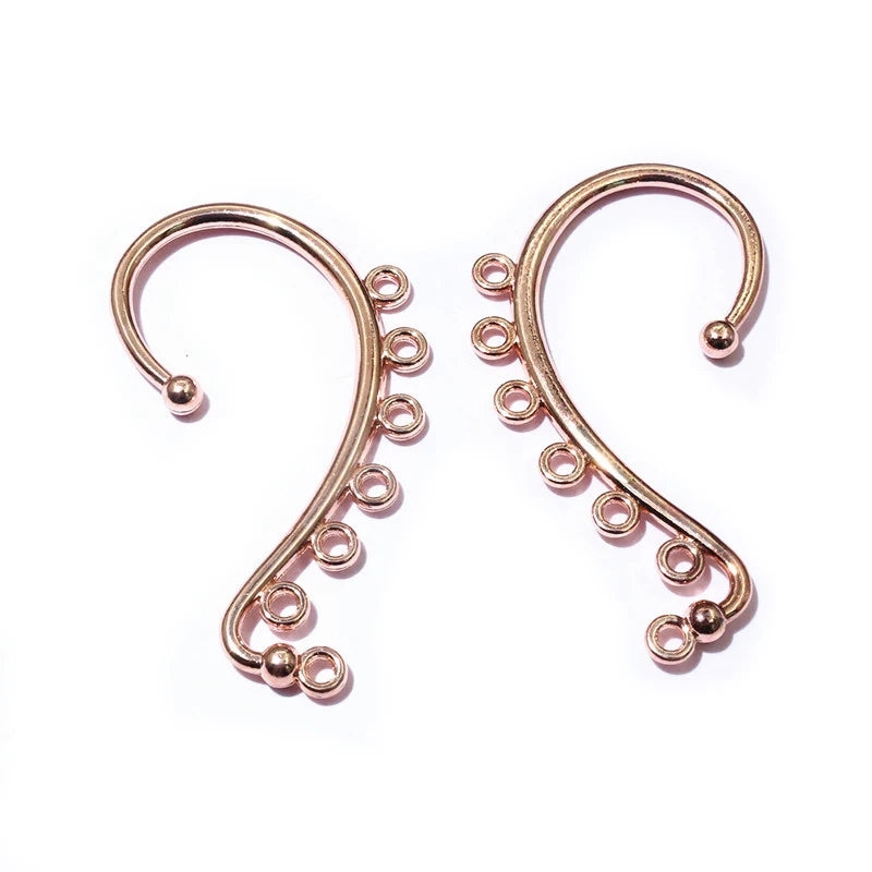 10pcs 60x36mm DIY Earrings Hair Jewelry Making Gold Silver Color Wedding Accessories Copper Metal Bridal Hair Combs Findings