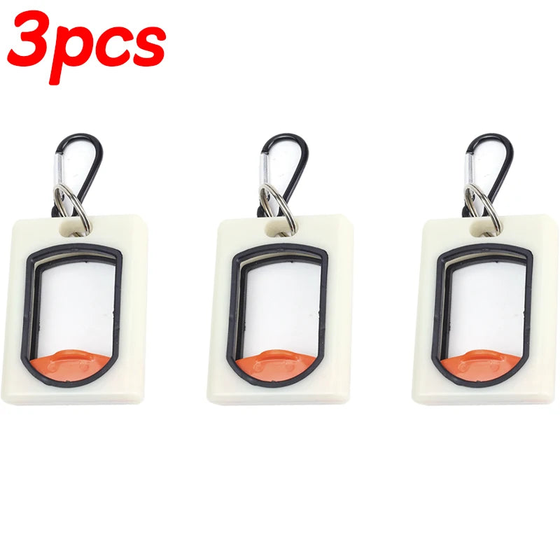 1/10pcs Portable Cable Tie Organizer with Keyring Fluorescent Storage Cable Tie Holders Square Rectangle Wiring Storage Buckle