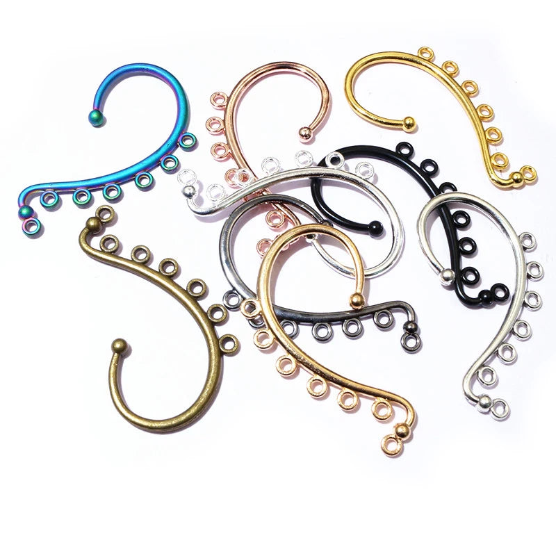 10pcs 60x36mm DIY Earrings Hair Jewelry Making Gold Silver Color Wedding Accessories Copper Metal Bridal Hair Combs Findings