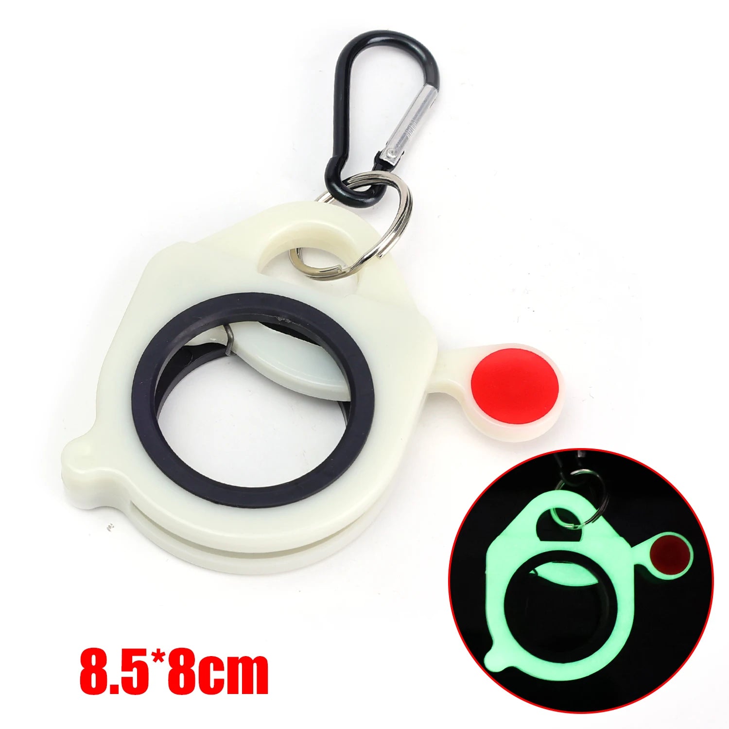 1/10pcs Portable Cable Tie Organizer with Keyring Fluorescent Storage Cable Tie Holders Square Rectangle Wiring Storage Buckle