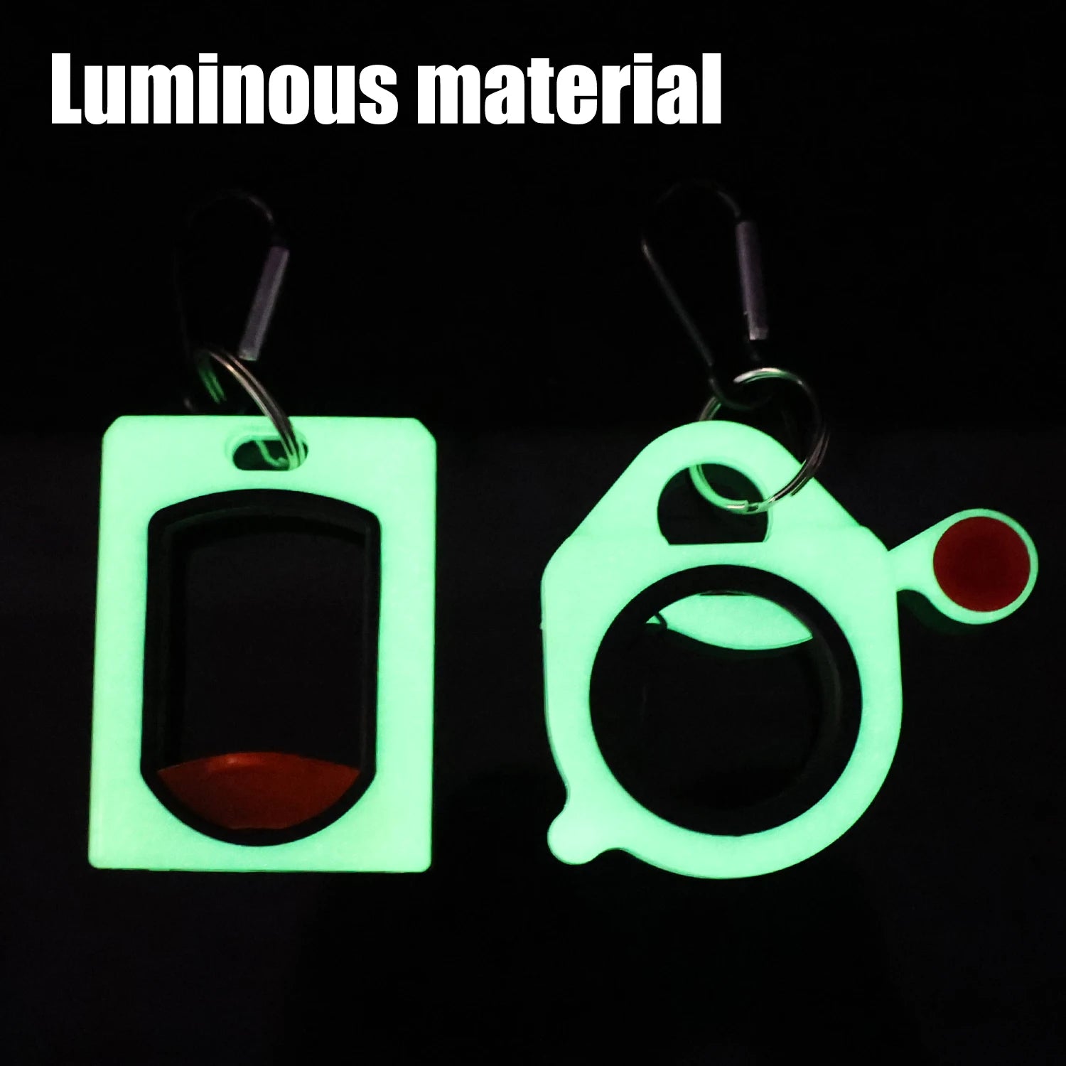 1/10pcs Portable Cable Tie Organizer with Keyring Fluorescent Storage Cable Tie Holders Square Rectangle Wiring Storage Buckle