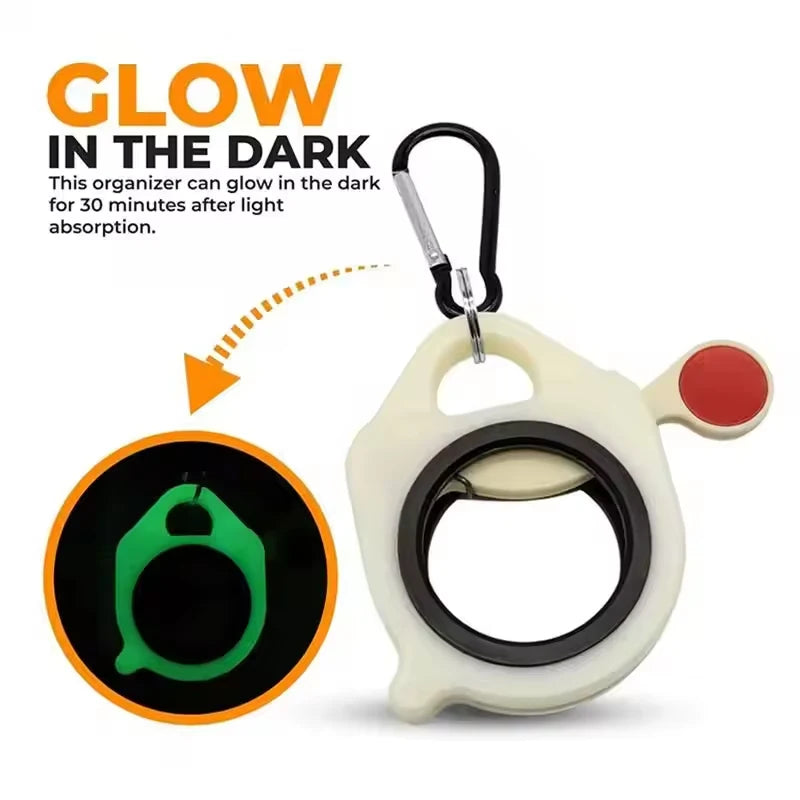 1-10Pcs Fluorescent Cable Tie Organizer Durable Plastic Storage Tools Portable Tie Holder Practical Wiring Cable Strap Organizer