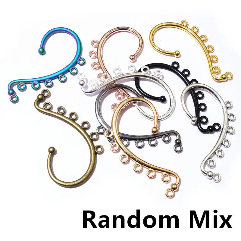 10pcs 60x36mm DIY Earrings Hair Jewelry Making Gold Silver Color Wedding Accessories Copper Metal Bridal Hair Combs Findings