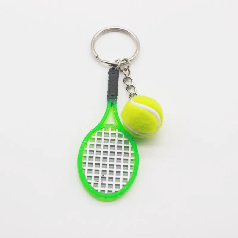 3D tennis racket keychain for women key ring sports key chain tennis keychain key holder portachiavi chaveiro bag charm