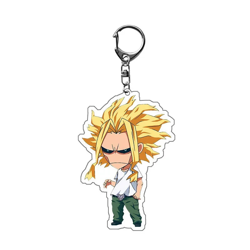 Anime My Hero Academia Keychain Acrylic Men Car Accessories Pendant Cosplay for Women Cute Bag Acrylic KeyRing Gift Trinket Fans