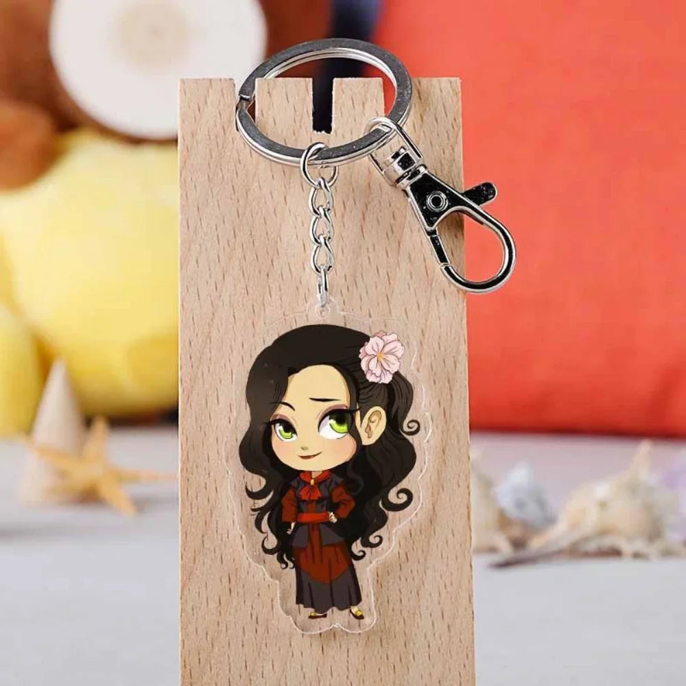 Anime The Last Airbender Avatar Aang Cow Appa Keychain Key Ring Bag Pendant Trinket Key Holder Charm Accessory Car Accessories
