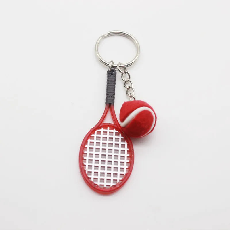 3D tennis racket keychain for women key ring sports key chain tennis keychain key holder portachiavi chaveiro bag charm