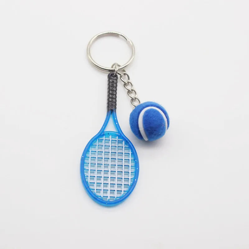 3D tennis racket keychain for women key ring sports key chain tennis keychain key holder portachiavi chaveiro bag charm