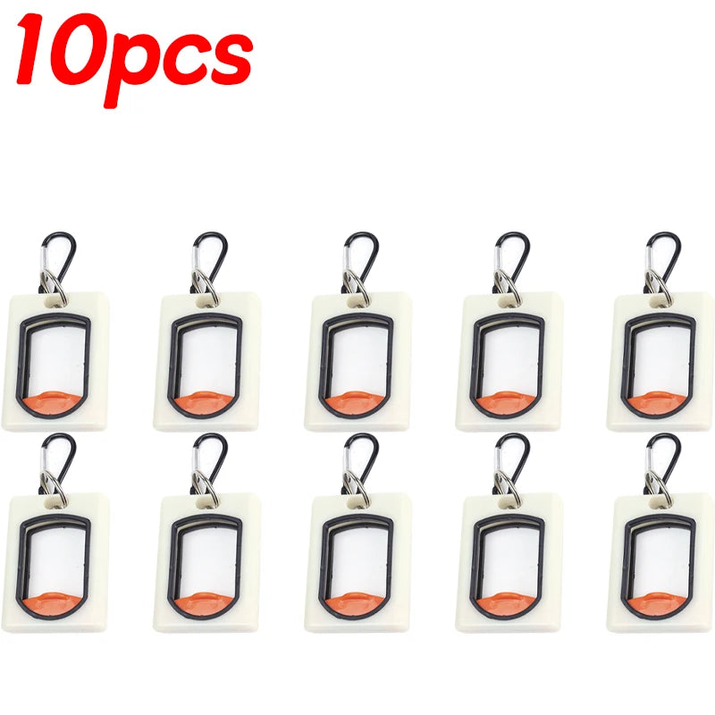 1/10pcs Portable Cable Tie Organizer with Keyring Fluorescent Storage Cable Tie Holders Square Rectangle Wiring Storage Buckle