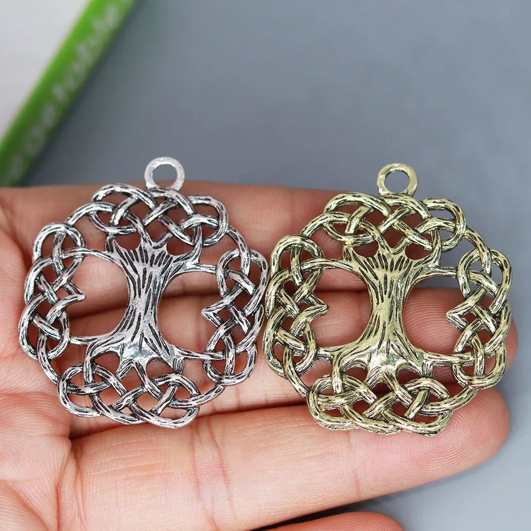3Pcs/lot  Yggdrasil Tree of Life Ash Tree World  Charm Pendant For DIY Necklace Earrings Handmade Jewelry Making