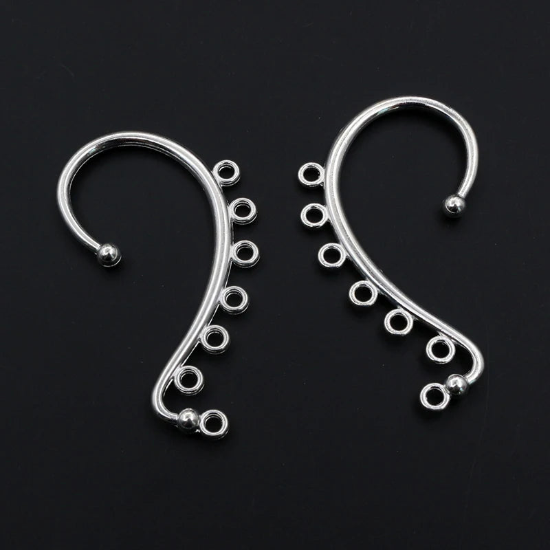 10pcs 60x36mm DIY Earrings Hair Jewelry Making Gold Silver Color Wedding Accessories Copper Metal Bridal Hair Combs Findings