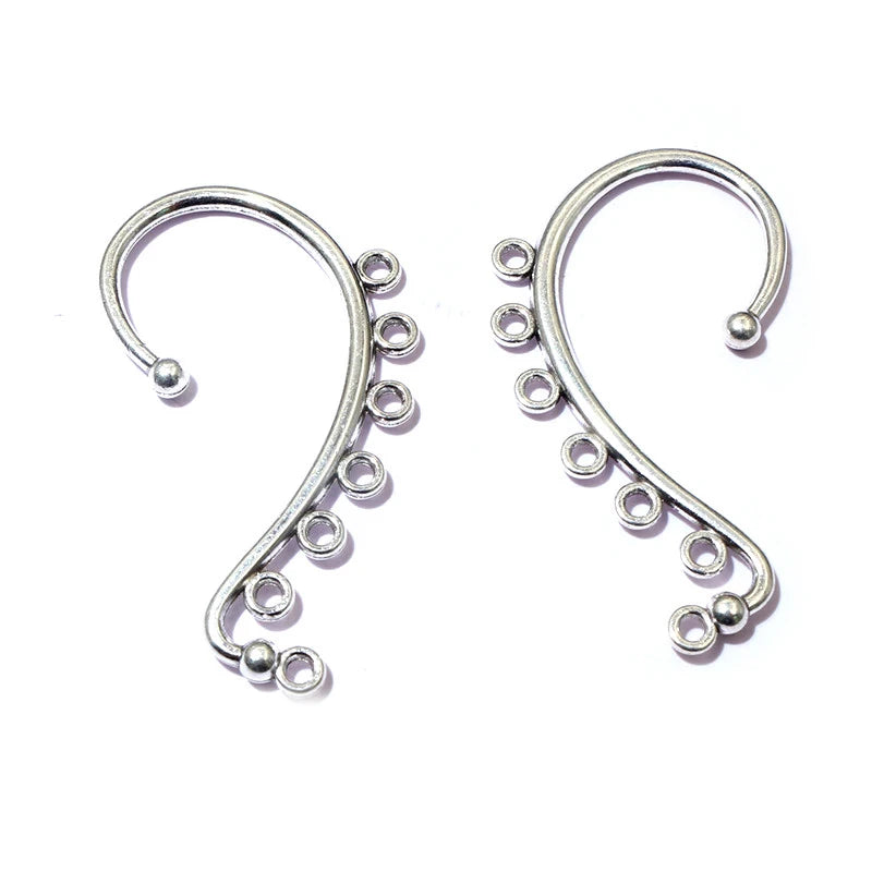 10pcs 60x36mm DIY Earrings Hair Jewelry Making Gold Silver Color Wedding Accessories Copper Metal Bridal Hair Combs Findings