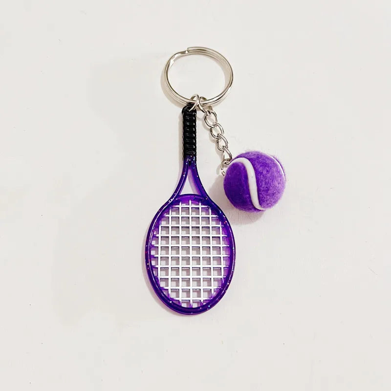 3D tennis racket keychain for women key ring sports key chain tennis keychain key holder portachiavi chaveiro bag charm