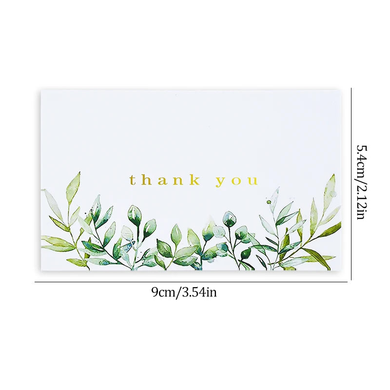 50pcs Customized Leaf White Green Eucalyptus Wedding Engagement Banquet Thank You Card Meal Plate Card Process Reminder cards