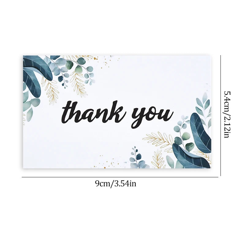 50pcs Customized Leaf White Green Eucalyptus Wedding Engagement Banquet Thank You Card Meal Plate Card Process Reminder cards