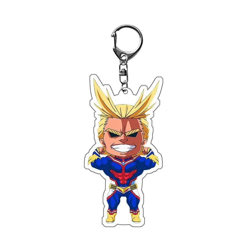Anime My Hero Academia Keychain Acrylic Men Car Accessories Pendant Cosplay for Women Cute Bag Acrylic KeyRing Gift Trinket Fans