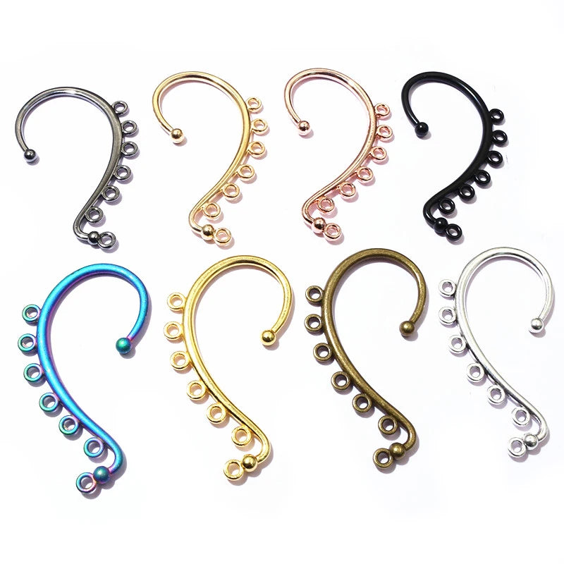 10pcs 60x36mm DIY Earrings Hair Jewelry Making Gold Silver Color Wedding Accessories Copper Metal Bridal Hair Combs Findings