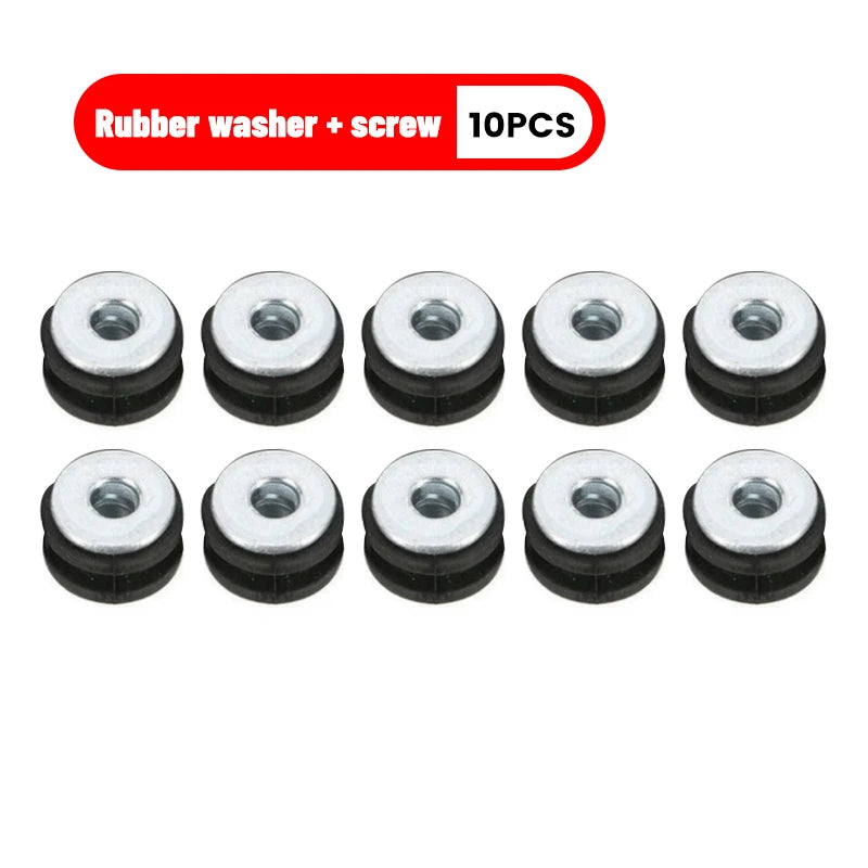 10pcs Motorcycle Rubber Grommets Gasket Kits Bolt Assortment Set Motorcycle Parts For Honda Yamaha Suzuki Motorcycle Grommets