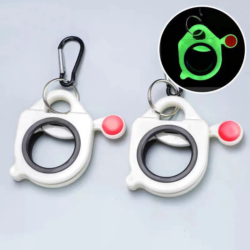 1/10pcs Portable Cable Tie Organizer with Keyring Fluorescent Storage Cable Tie Holders Square Rectangle Wiring Storage Buckle