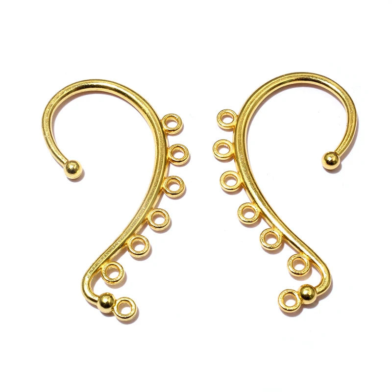 10pcs 60x36mm DIY Earrings Hair Jewelry Making Gold Silver Color Wedding Accessories Copper Metal Bridal Hair Combs Findings