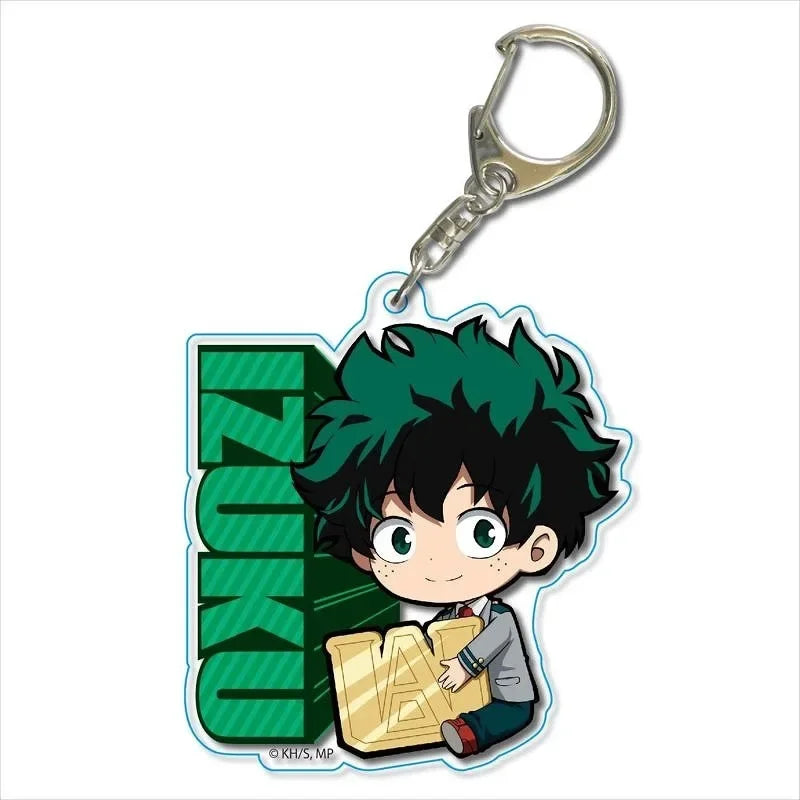 Anime My Hero Academia Keychain Acrylic Men Car Accessories Pendant Cosplay for Women Cute Bag Acrylic KeyRing Gift Trinket Fans