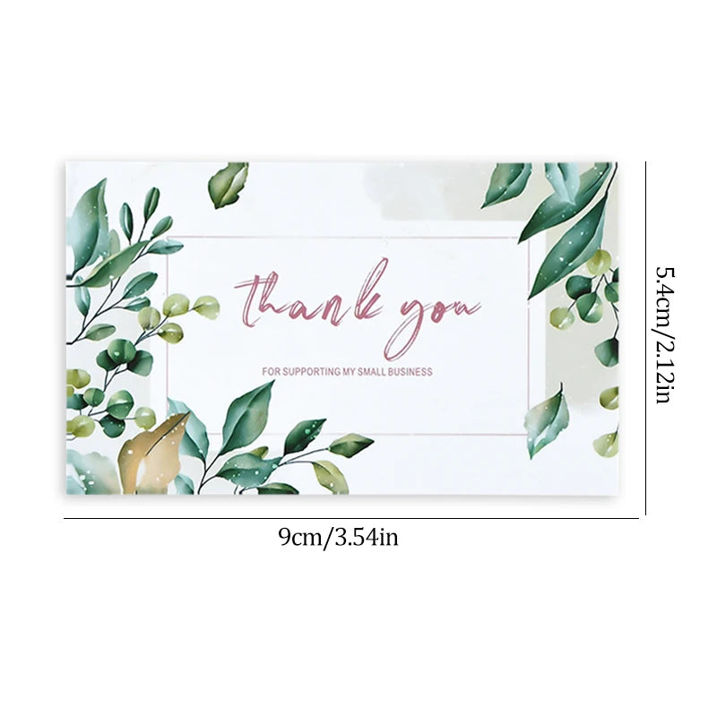 50pcs Customized Leaf White Green Eucalyptus Wedding Engagement Banquet Thank You Card Meal Plate Card Process Reminder cards