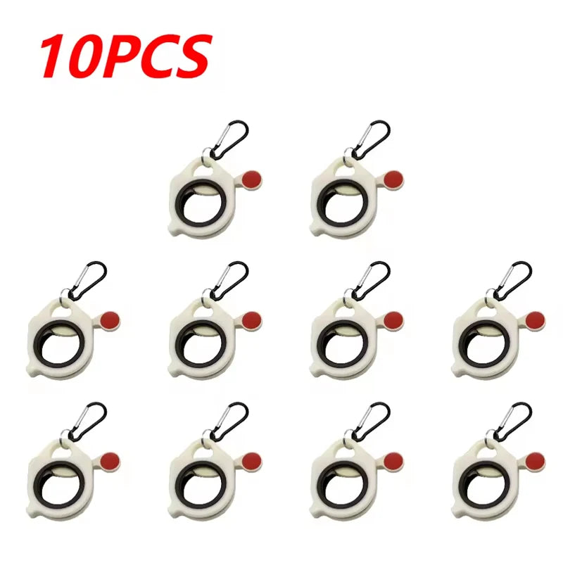 1-10Pcs Fluorescent Cable Tie Organizer Durable Plastic Storage Tools Portable Tie Holder Practical Wiring Cable Strap Organizer