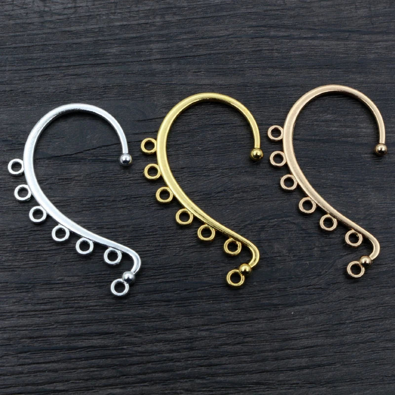 10pcs 60x36mm DIY Earrings Hair Jewelry Making Gold Silver Color Wedding Accessories Copper Metal Bridal Hair Combs Findings