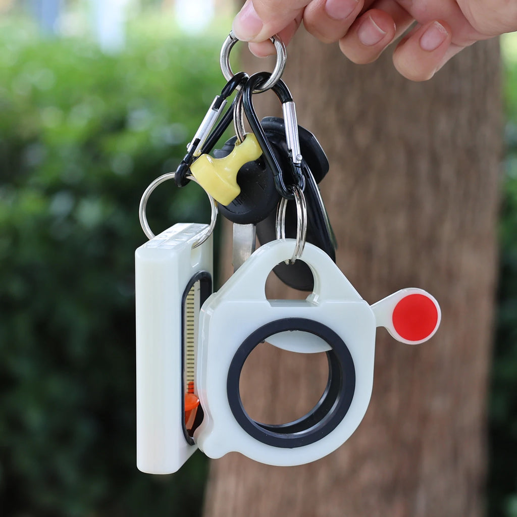 1/10pcs Portable Cable Tie Organizer with Keyring Fluorescent Storage Cable Tie Holders Square Rectangle Wiring Storage Buckle