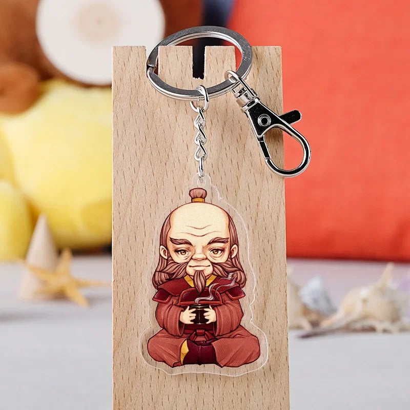 Anime The Last Airbender Avatar Aang Cow Appa Keychain Key Ring Bag Pendant Trinket Key Holder Charm Accessory Car Accessories