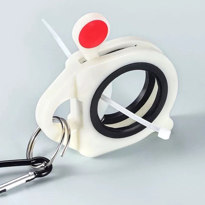 1/10pcs Portable Cable Tie Organizer with Keyring Fluorescent Storage Cable Tie Holders Square Rectangle Wiring Storage Buckle