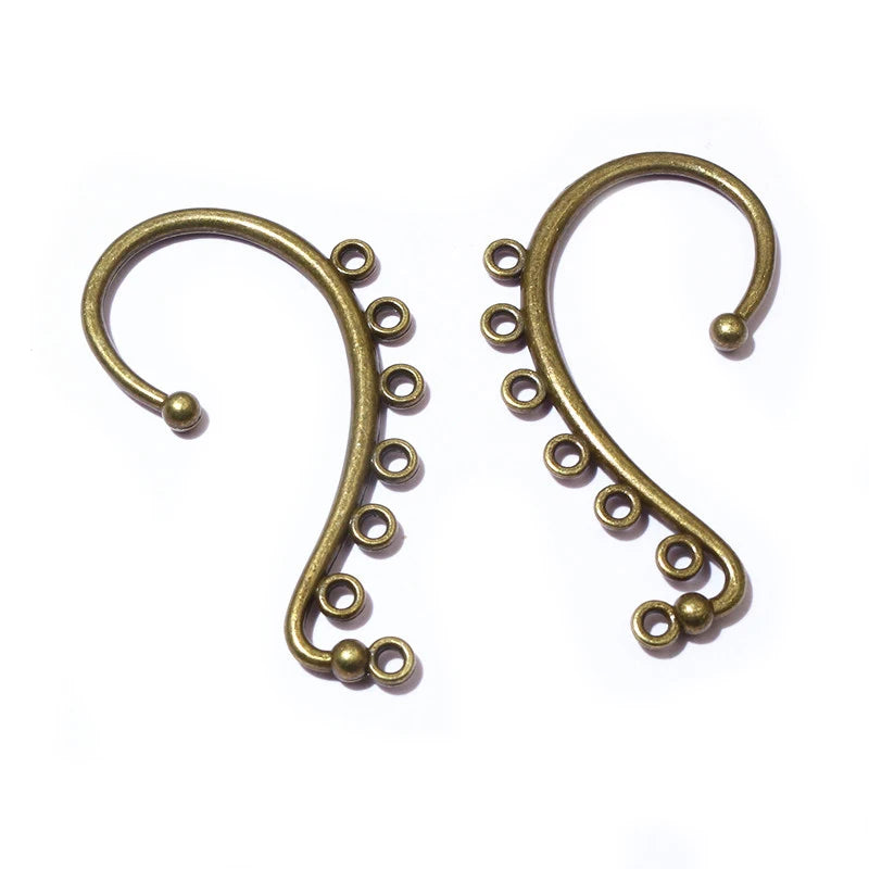 10pcs 60x36mm DIY Earrings Hair Jewelry Making Gold Silver Color Wedding Accessories Copper Metal Bridal Hair Combs Findings