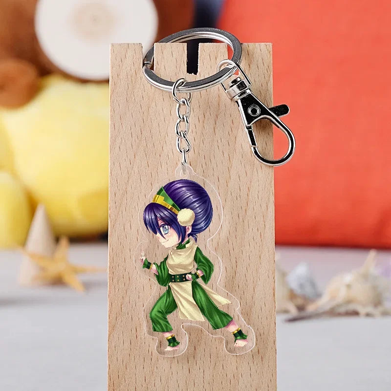 Anime The Last Airbender Avatar Aang Cow Appa Keychain Key Ring Bag Pendant Trinket Key Holder Charm Accessory Car Accessories