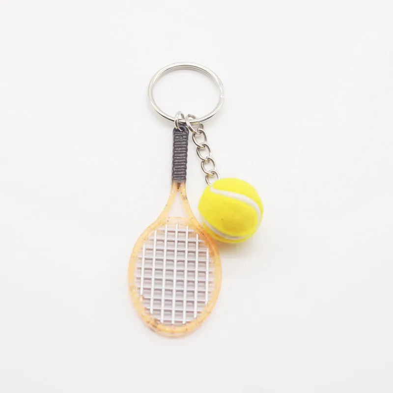 3D tennis racket keychain for women key ring sports key chain tennis keychain key holder portachiavi chaveiro bag charm